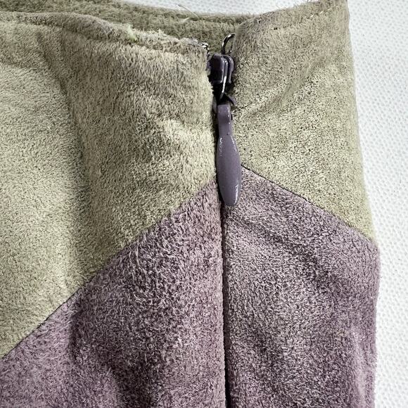 Lord & Taylor Pastel Patchwork Argyle Suede Straight Skirt Size 6 - Picture 6 of 8